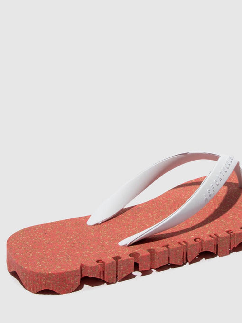 Asportuguesas Bumpy Varvastossut Red & White Strap - Naisten Beach Varvastossut ASPP018374FI Punainen